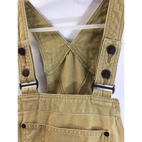 Patagonia Distressed/Boho Hemp Canvas Double Knee Bib Overalls Brown Women's S🤎 - Picture 3 of 5